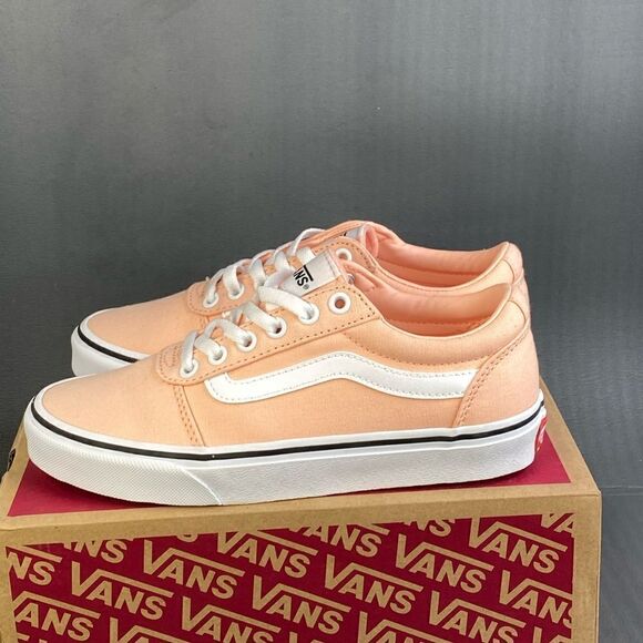 VANS WARD Women's Tropical Peach Canvas Lace Up Sneakers Shoes size 6 - Picture 3 of 8